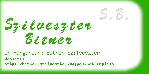 szilveszter bitner business card